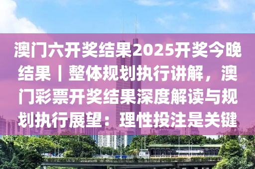 2025全年新澳门中奖结果查询，全面释义与落实策略